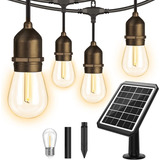 Guirnalda Solar 10 Ampolletas Led De 3w,  7,5 Metros