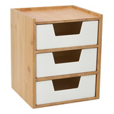 Caja De Almacenamiento J1desktop De Bambú Para Guardar Cosmé