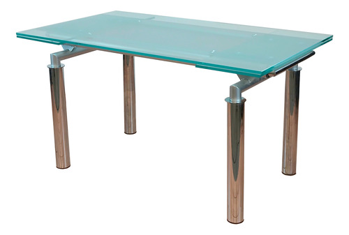 Mesa Comedor Vidrio Templado Extensible Patas Cromadas Cuo