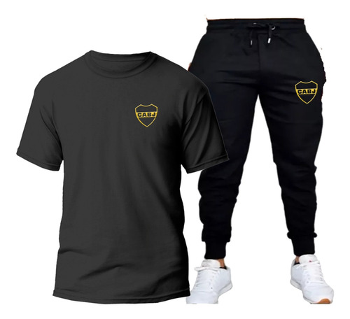 Conjunto Remera Y Pantalon Jogging Futbol Logo Marca Motivos