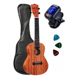 Kit Completo Ukulele Soprano Shelby Mogno Su21m +brinde