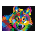 Kit Diamond Painting Pintura De Diamante - Lobo 42