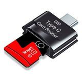 Adaptador Usb Tipo C A Micro Sd Lector Tarjetas Mini Llavero