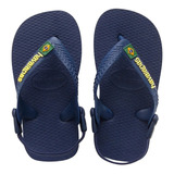 Ojota Havaiana Kis Brasil Logo Blue