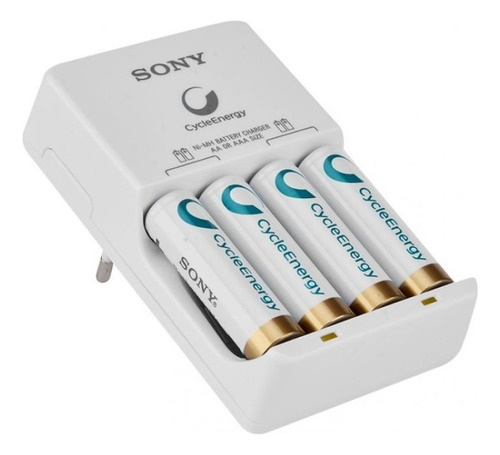 Cargador De Pilas Sony + 4 Pilas Aa 2100 Mah 