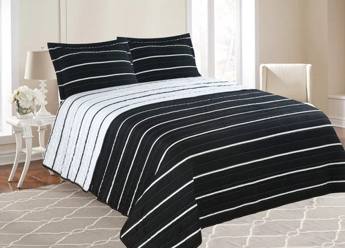 Cubrecama Quilt Reversible King Size La Bastilla