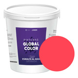 Esmalte Al Agua Satinado Global Color, Tineta, Rojo Naranjo