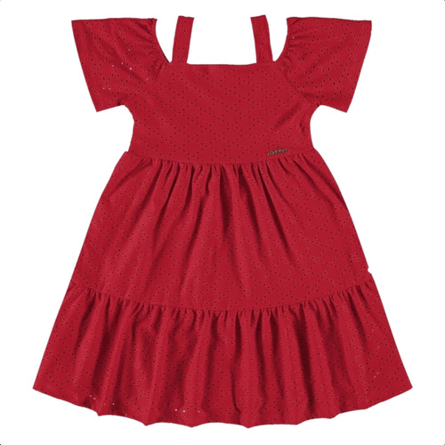 Vestido Juvenil Meninas Ciganinha Renda Laise Quimby 29395