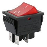 Luz Roja Dpst On/off Snappulgadaboat Rocker Switch 4 Pin 16a