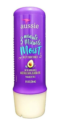 Aussie 3 Minute Miracle Moist Mascara Tratamento 236ml