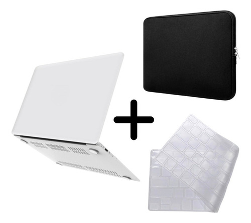 Kit Case + Película Teclado + Neoprene P/ Macbook Pro Ou Air