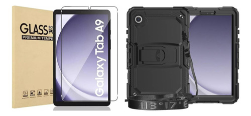 Mica+funda Para Galaxy Tab A9 8.7 2023 Sm-x110-x115 Uso Rudo
