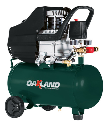 Compresor De Aire Eléctrico Portátil Oakland Ca-2525 Monofásico 25l 2.5hp 110v 60hz Verde