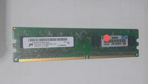 Memoria Hp Pn 404574-888 1gb Ddr2 Ram Pc6400