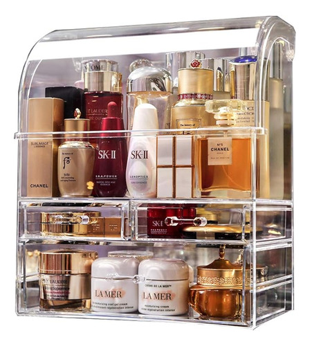 Caja De Almacenamiento De Cosméticos Transparente Con Cajón