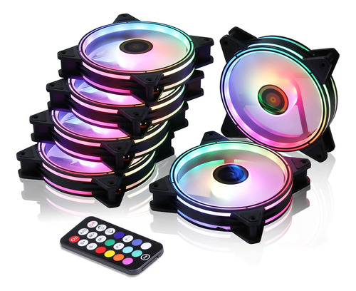 Ds Leddess Ventiladores Led Rgb Arcoiris Con Controlador Par