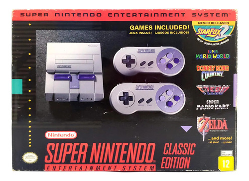 Snes Classic Edition Mini Original Americano Completo Coleçã