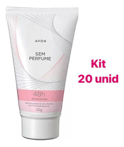 Kit 20 Desodorantes Em Creme Sem Perfume Avon