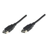 Cable Usb Manhattan V2.0 A Macho A Macho 1.8mts /vc Color Negro