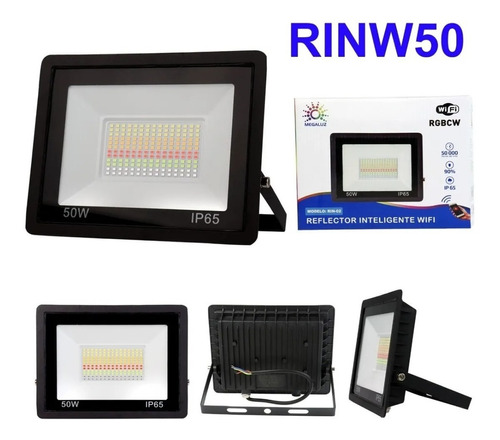 Reflector Rgb 50w Smart Wifi Inteligente Androi/ios Exterior