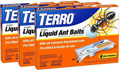 Terro Ant Baits Veneno Liquido Para Hormigas 6 Trampas 3pack