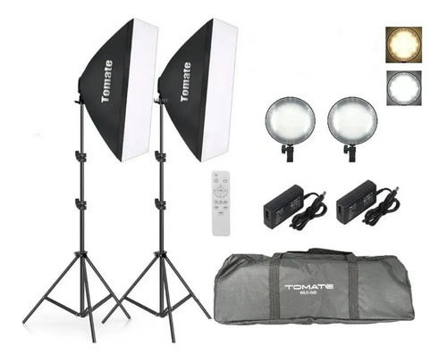 Kit Soft Box Led Bicolor Biv 50 X 70 + Tripés Bolsa Controle