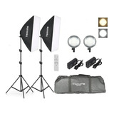 Kit Soft Box Led Bicolor Biv 50 X 70 + Tripés Bolsa Controle