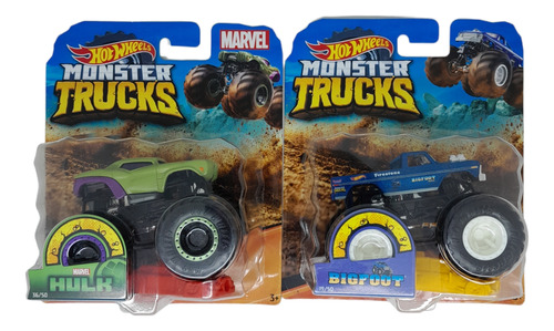 Hot Wheels Monster Trucks Hulk & Bigfoot