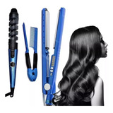 Kit De 3 Plancha Alaciadora + Tenaza Rizadora Cabello Pelo