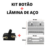 Botão Liga E Desliga+lâmina De Aço P/ Máquinas Kit Reposição