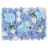 Paneles De Pared De Flores Artificiales Azules Rosas De...