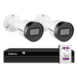 Kit 2 Câmeras Vlp1230 Bullet Ip Intelbras Nvr 1404 Hd 1tb Pr