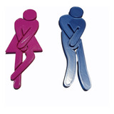 Señalética Cartel Símbolos Baño Hombre - Mujer