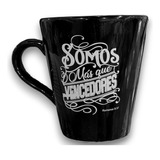 Taza Cónica De Cerámica Cristiana Romanos 8:37 - Mod. 002