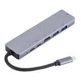 Usb C Hub 6 Em 1 Rede Hdmi Dell Inspiron Latitude Vostro Xps