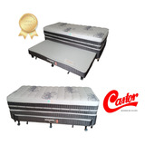 Conjunto Box Bicama Castor Silver Star 88x188 - Cinza 