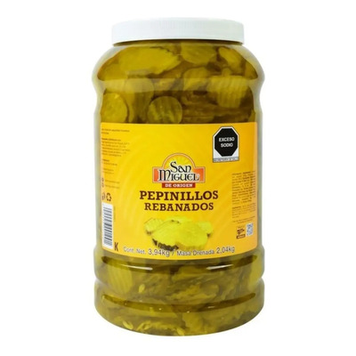 Pepinillo Agrio San Miguel Ondulado Y Rebanado 3.94 Kg | MercadoLibre