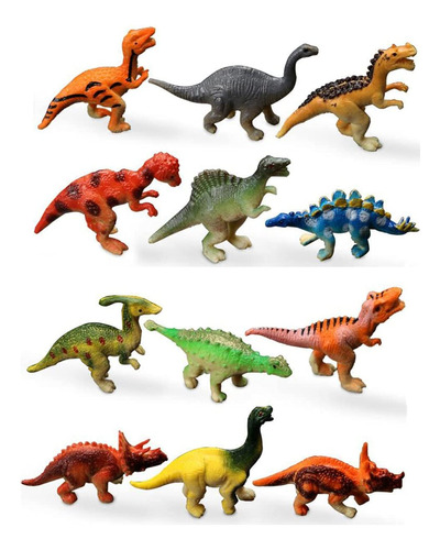 Haptime Mini Figuras De Dinosaurio Surtidas De Plástico, P.