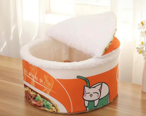 Cama De Perro Gato Casa Forma D Sopa Fideo Cojín Mascota S/m