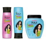 Combo Skala Rulos Mais Cachos Shampoo + Enjuague + Baño