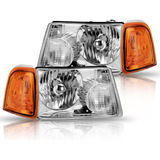 Headlights For 2001-2011 Ford Ranger Headlamps Chrome Am Aab