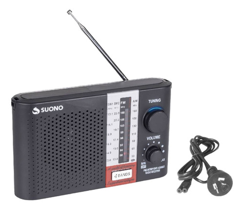 Radio Portatil Am Fm Usb Micro Sd Entrada Auriculares