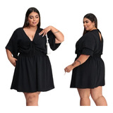 Macaquinho Short Saia Plus Size Feminino Forma Grad. 48 A54 