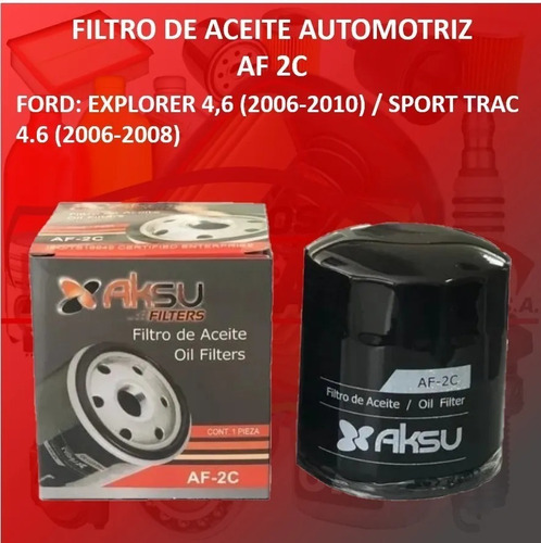 Filtro Aceite Ford E250 E350 Econoline V8 5.4 2001 2002 Foto 3