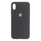 Estuche Protector Silicone Case Para iPhone XS Max Negro