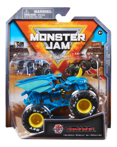 Monster Jam Camión Bakugan Dragonoid (azul) Escala 1:64 Color Azul
