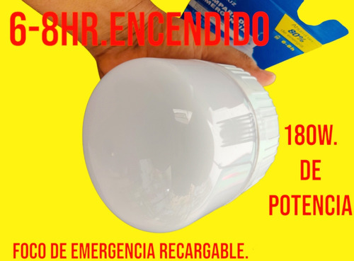 Foco Recargable De Emergencia. Foco Grande .mas De 7 Hr. Enc