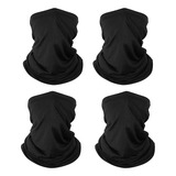 4 Pcs Balaclava Moto Mascara Negra Bandanas Deportivas 