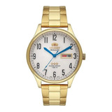 Relógio Orient Masculino Automático F49gg012 Dourado Social Cor Do Fundo Branco