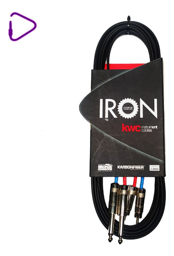 Kwc 278 Iron Cable 2 Rca X 2 Plug 6,5 Mono X 6 Mts.